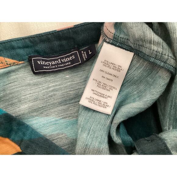 Vineyard vines Women's Flutter Sleeve Pintuck Top size L - Picture 4 of 6